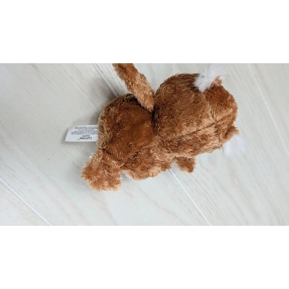 Russ Luvvies Geoff Owl Plush small Brown White Stuffed Animal Bird beanbag